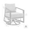 Armen Living Aileen Outdoor Patio Swivel Lounge Chair in Aluminum with Gray Cushions 840254333246 - alternate 9